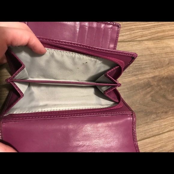 Purple Coach Tri-Fold Wallet - Picture 4 of 5